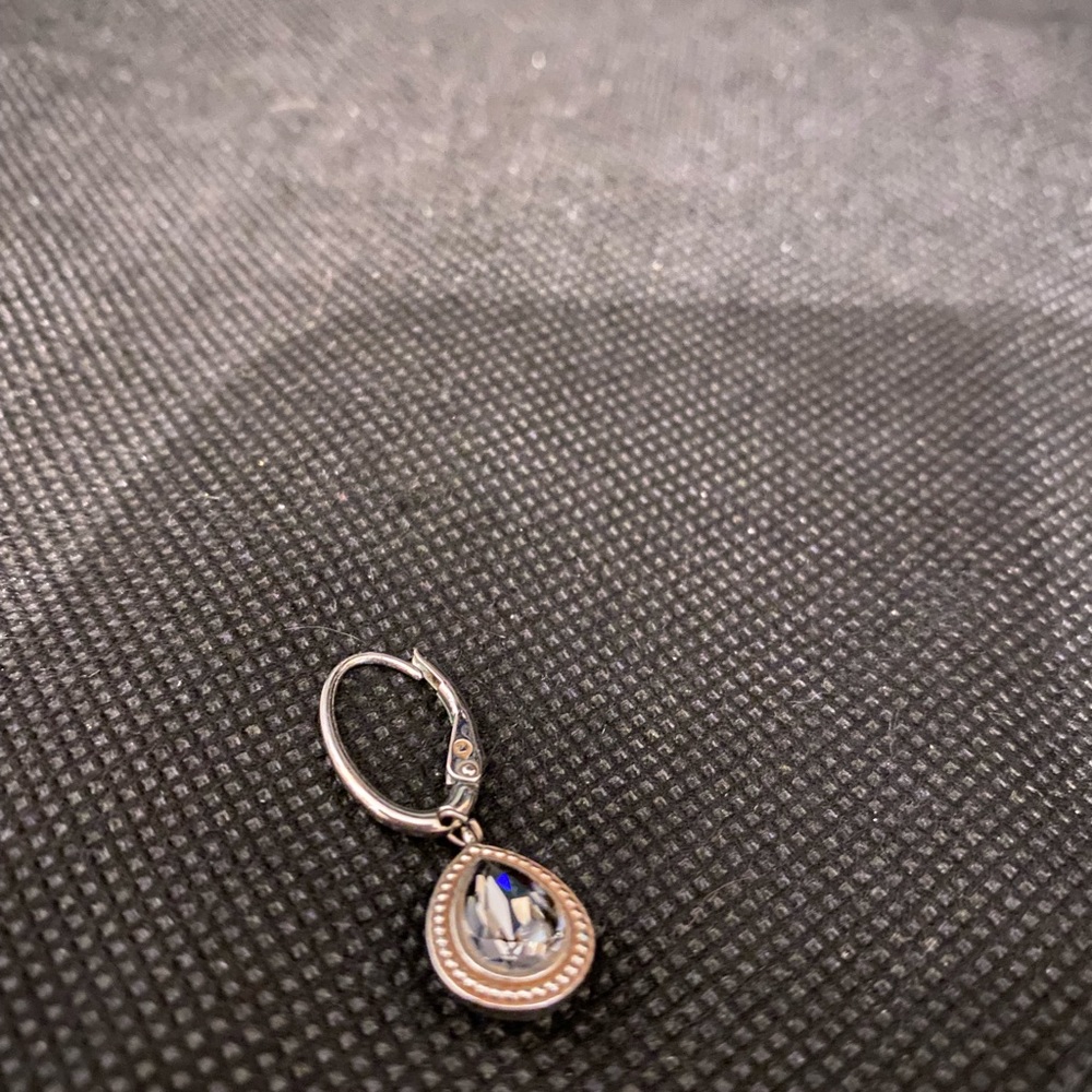 Sterling Silver Crested Ruby & White Sapphire Dro… - image 3